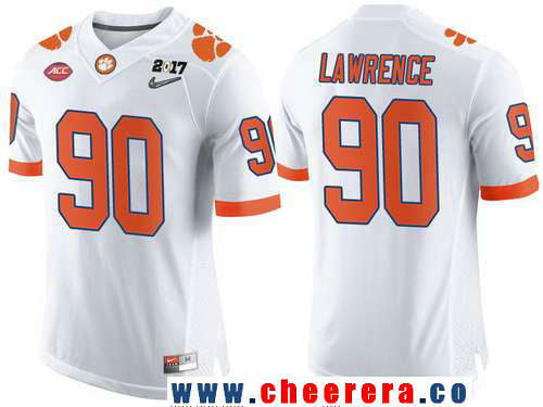 Dexter Lawrence Clemson Tigers white Limited jersey