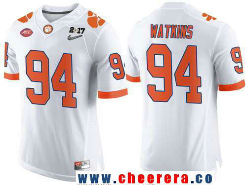 Carlos Watkins Clemson Tigers white Limited jersey
