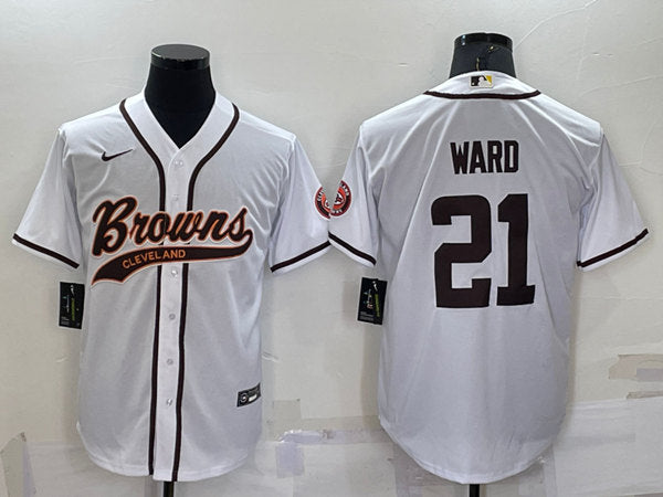 Denzel Ward Cleveland Browns white jersey