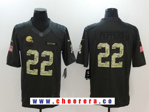 Jabrill Peppers Cleveland Browns black Salute To Service jersey