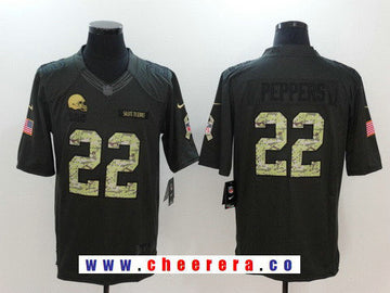 Jabrill Peppers Cleveland Browns black Salute To Service jersey
