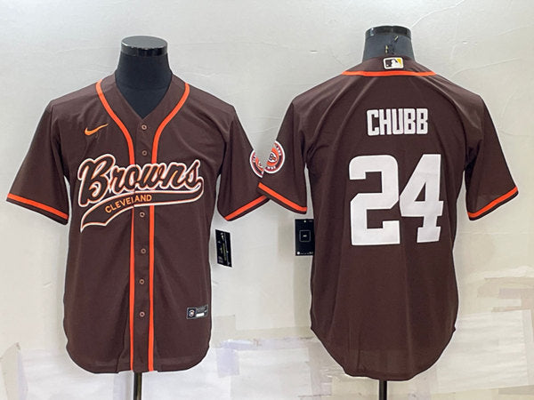 Nick Chubb Cleveland Browns brown jersey