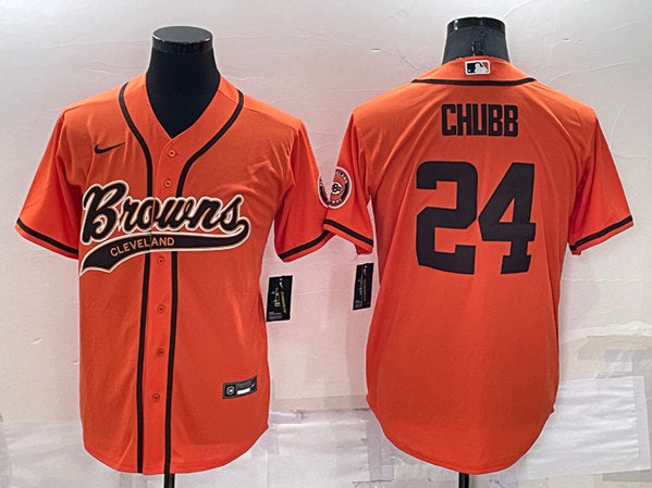 Nick Chubb Cleveland Browns orange jersey