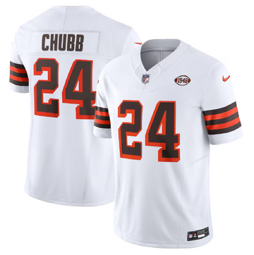 Nick Chubb Cleveland Browns white Vapor jersey