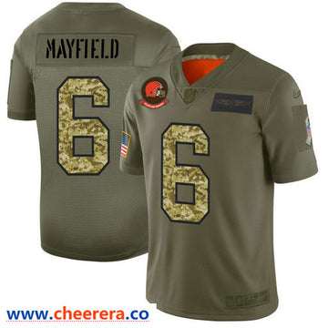 Baker Mayfield Cleveland Browns olive Salute To Service jersey