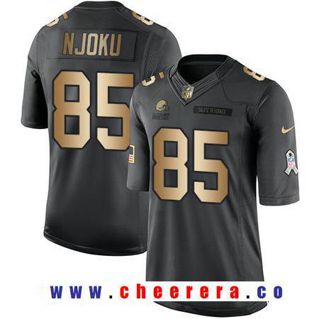 David Njoku Cleveland Browns anthracite Salute To Service jersey