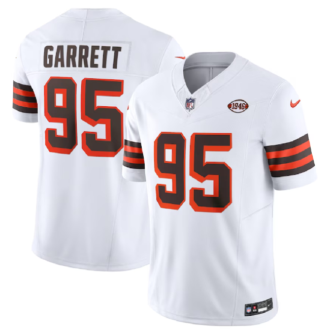 Myles Garrett Cleveland Browns white Vapor jersey