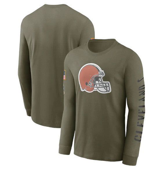 Cleveland Browns olive Salute To Service jersey