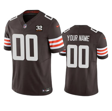 Custom Cleveland Browns brown Vapor jersey