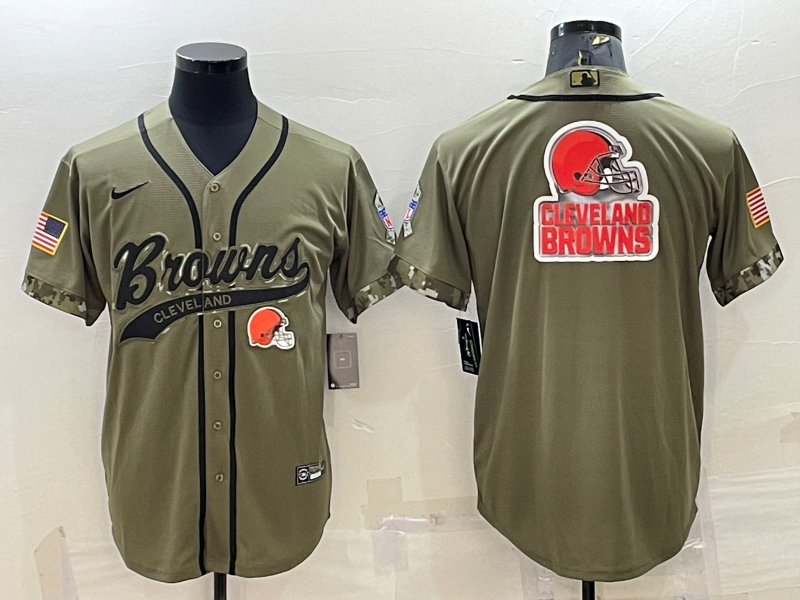 Cleveland Browns olive Salute To Service jersey