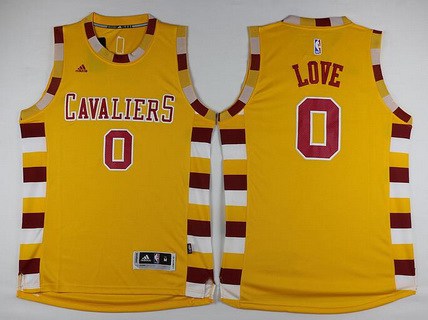 Kevin Love Revolution Cleveland Cavaliers gold Retro jersey