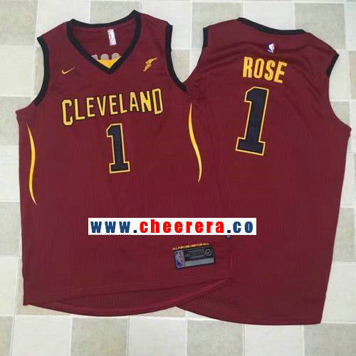 Derrick Rose New Cleveland Cavaliers burgundy jersey