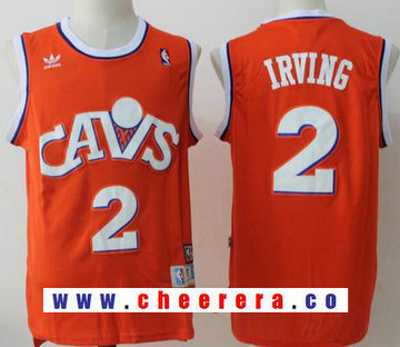 Kyrie Irving Cleveland Cavaliers orange Throwback jersey