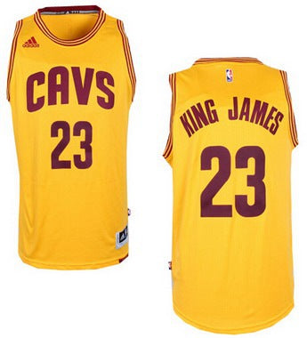 King James Nickname Revolution Cleveland Cavaliers yellow jersey