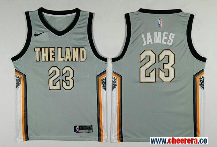 LeBron James Cleveland Cavaliers gray jersey