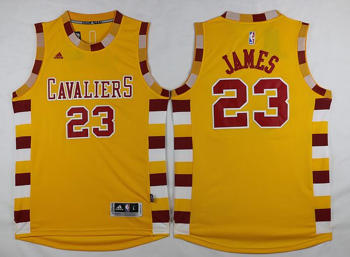 LeBron James Revolution Cleveland Cavaliers gold Retro jersey