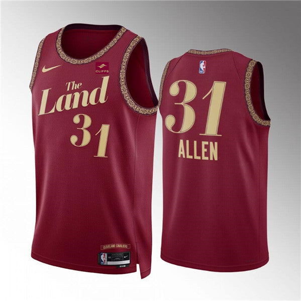 Jarrett Allen Wine Cleveland Cavaliers jersey