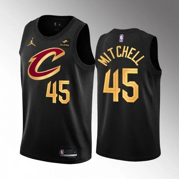 Donovan Mitchell Cleveland Cavaliers black jersey
