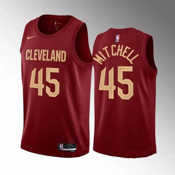 Donovan Mitchell Cleveland Cavaliers red jersey