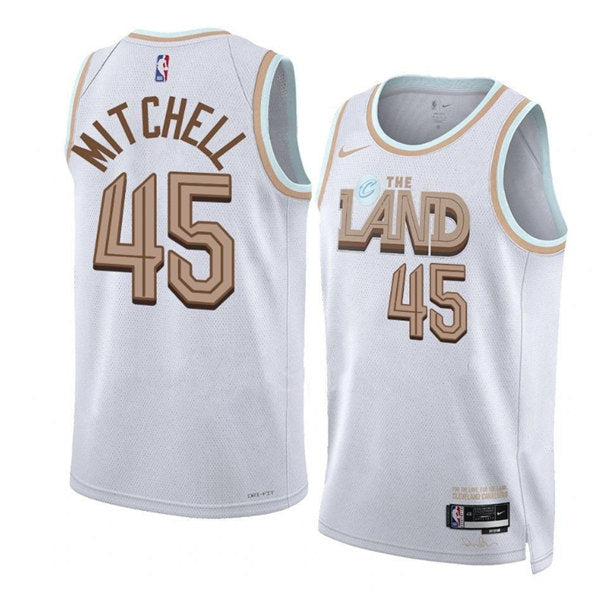 Donovan Mitchell Cleveland Cavaliers white jersey