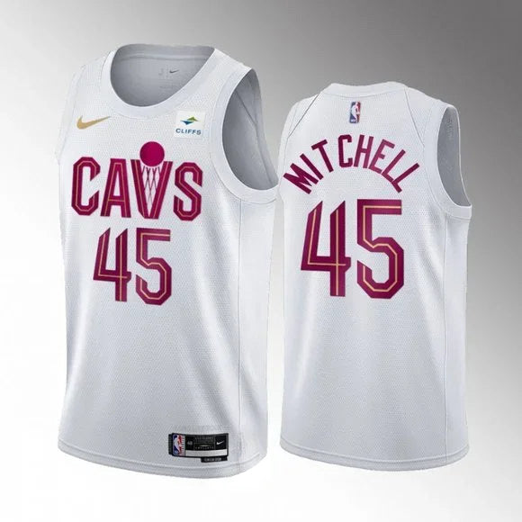 Donovan Mitchell Cleveland Cavaliers white jersey
