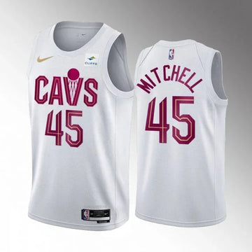 Donovan Mitchell Cleveland Cavaliers white jersey