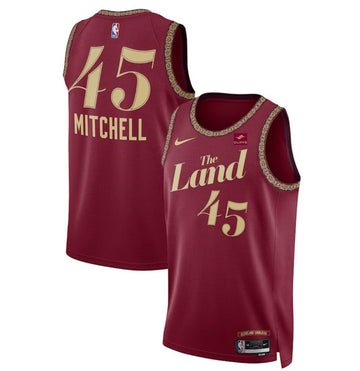 Donovan Mitchell Wine Cleveland Cavaliers jersey