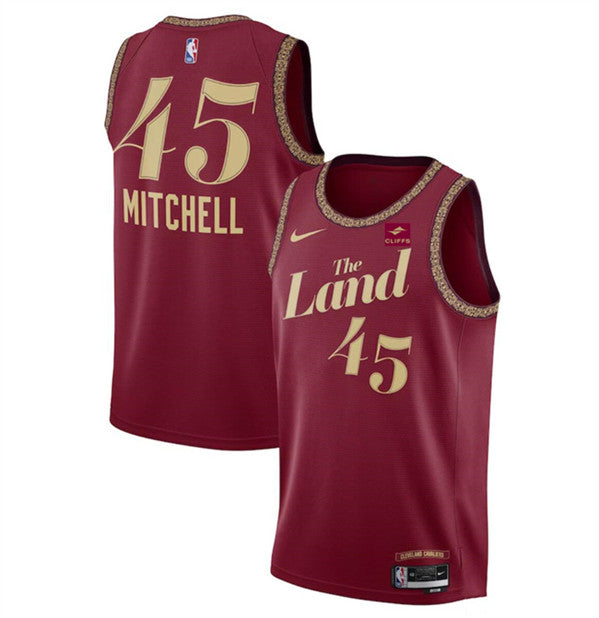 Donovan Mitchell Wine Cleveland Cavaliers jersey