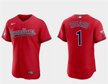 Amed Rosario Cleveland Guardians red jersey