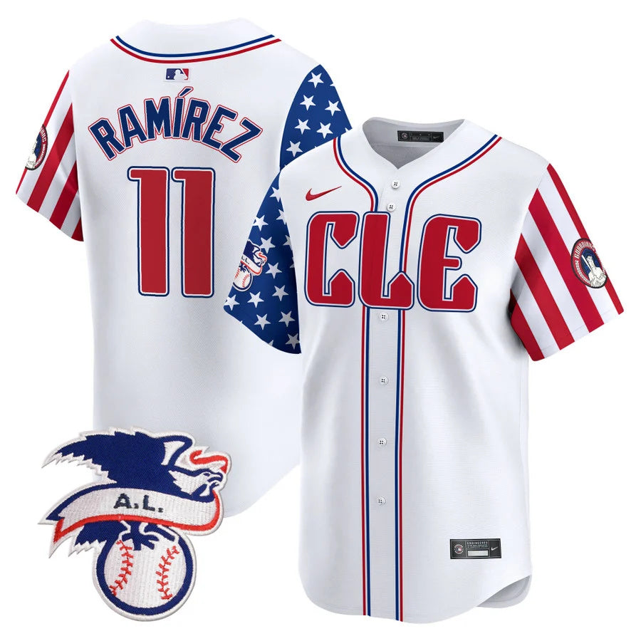 José Ramírez Cleveland Guardians white Vapor jersey
