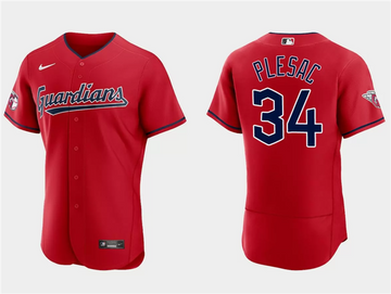 Zach Plesac Cleveland Guardians red jersey