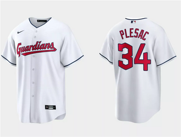 Zach Plesac Cleveland Guardians white jersey