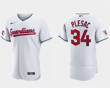 Zach Plesac Cleveland Guardians white jersey