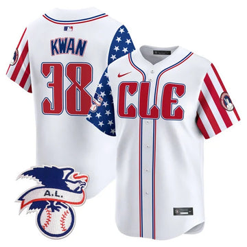 Steven Kwan Cleveland Guardians white Vapor jersey