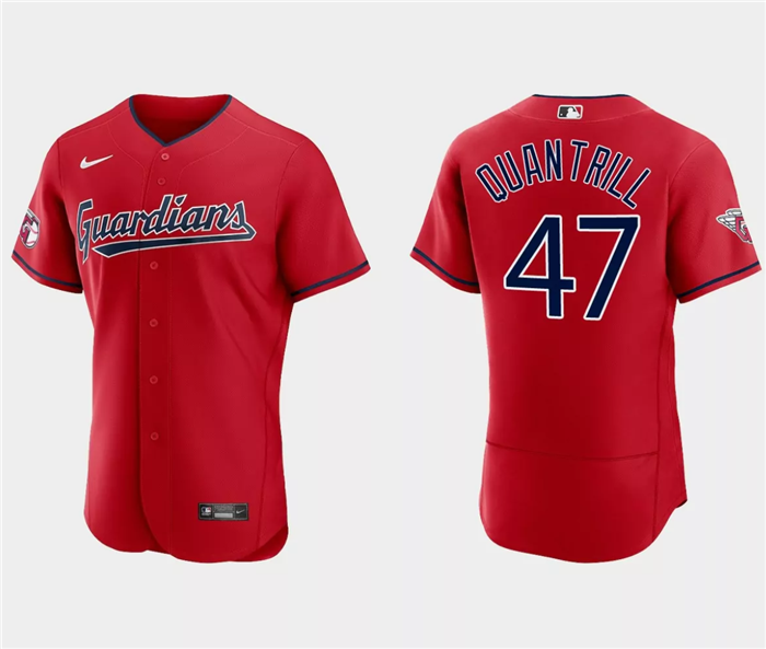 Cal Quantrill Cleveland Guardians red jersey