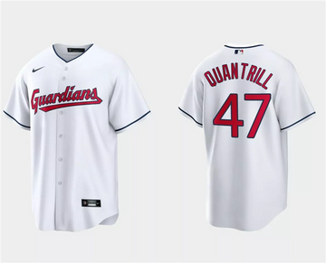 Cal Quantrill Cleveland Guardians white jersey