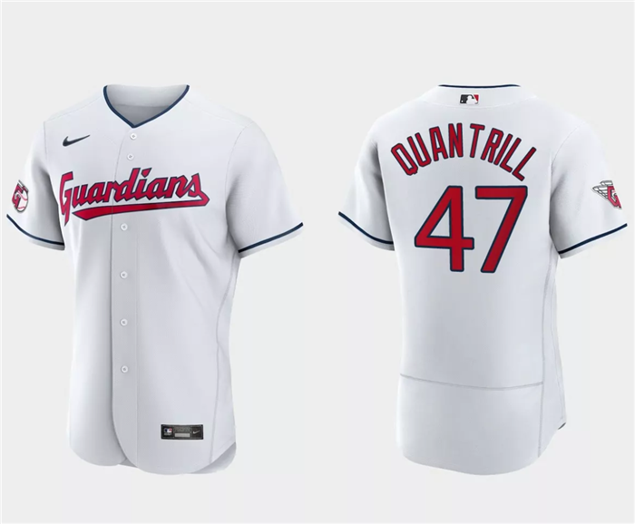 Cal Quantrill Cleveland Guardians white jersey