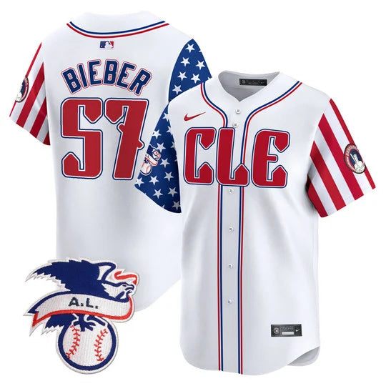 Shane Bieber Cleveland Guardians white Vapor jersey