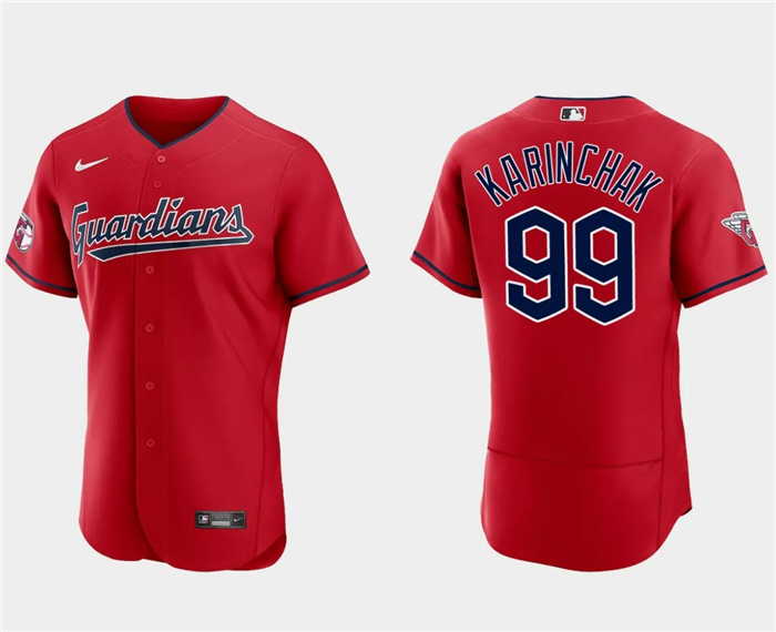James Karinchak Cleveland Guardians red jersey