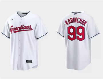 James Karinchak Cleveland Guardians white jersey