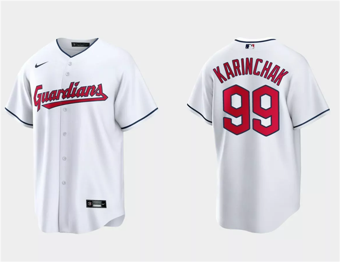 James Karinchak Cleveland Guardians white jersey