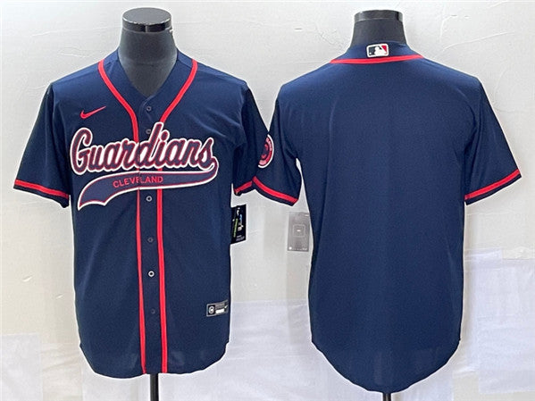 Custom Cleveland Guardians navy jersey