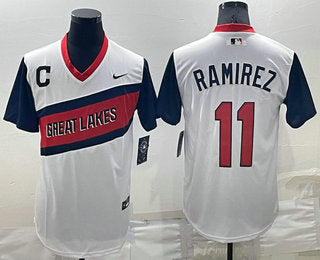 Jose Ramirez Cleveland Guardians white Classic jersey