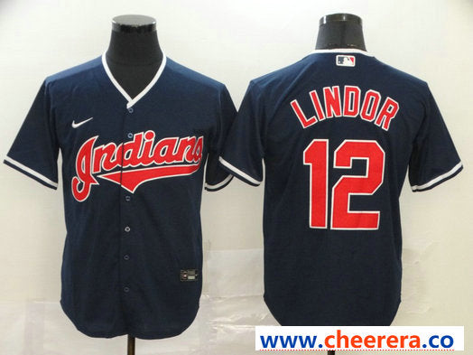 Francisco Lindor Cleveland Guardians black jersey