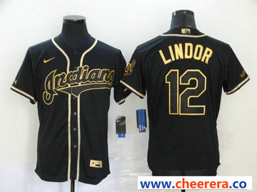 Francisco Lindor Cleveland Guardians black jersey