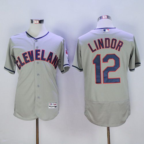 Francisco Lindor Cleveland Guardians gray Road jersey