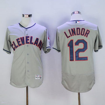 Francisco Lindor Cleveland Guardians gray Road jersey