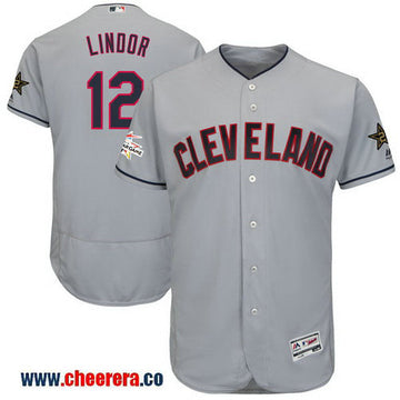 Francisco Lindor Majestic Cleveland Guardians gray All-Star jersey