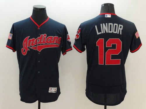 Francisco Lindor Cleveland Guardians navy Fashion jersey