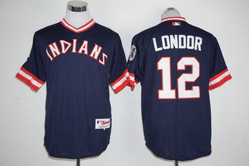 Francisco Lindor Cleveland Guardians navy jersey